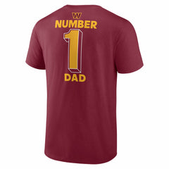 Washington Commanders #1 Dad Jersey T-Shirt - Burgundy - NFL