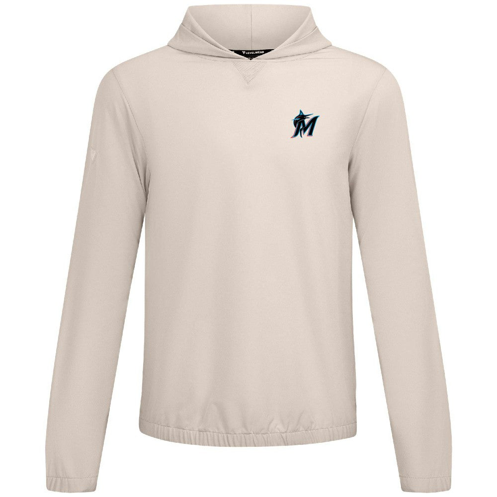 Miami Marlins Levelwear Action Insignia 2.0 Pullover Hoodie Outlet