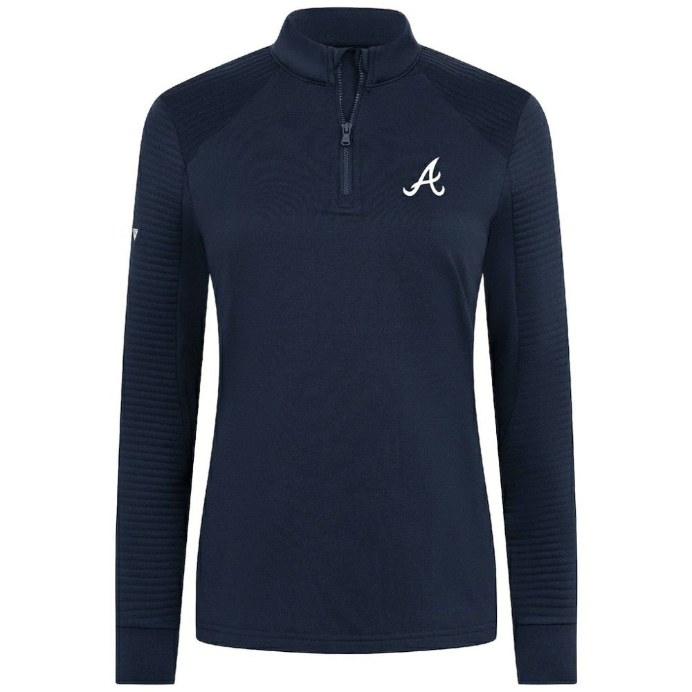 Atlanta Braves Levelwear Women's Power Insignia 2.0 Quarter-Zip Pullover Top for sale
