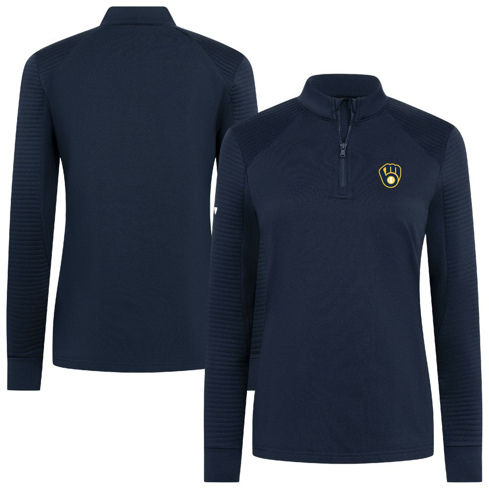 Milwaukee Brewers Levelwear Women's Power Insignia 2.0 Quarter-Zip Pullover Top Sale