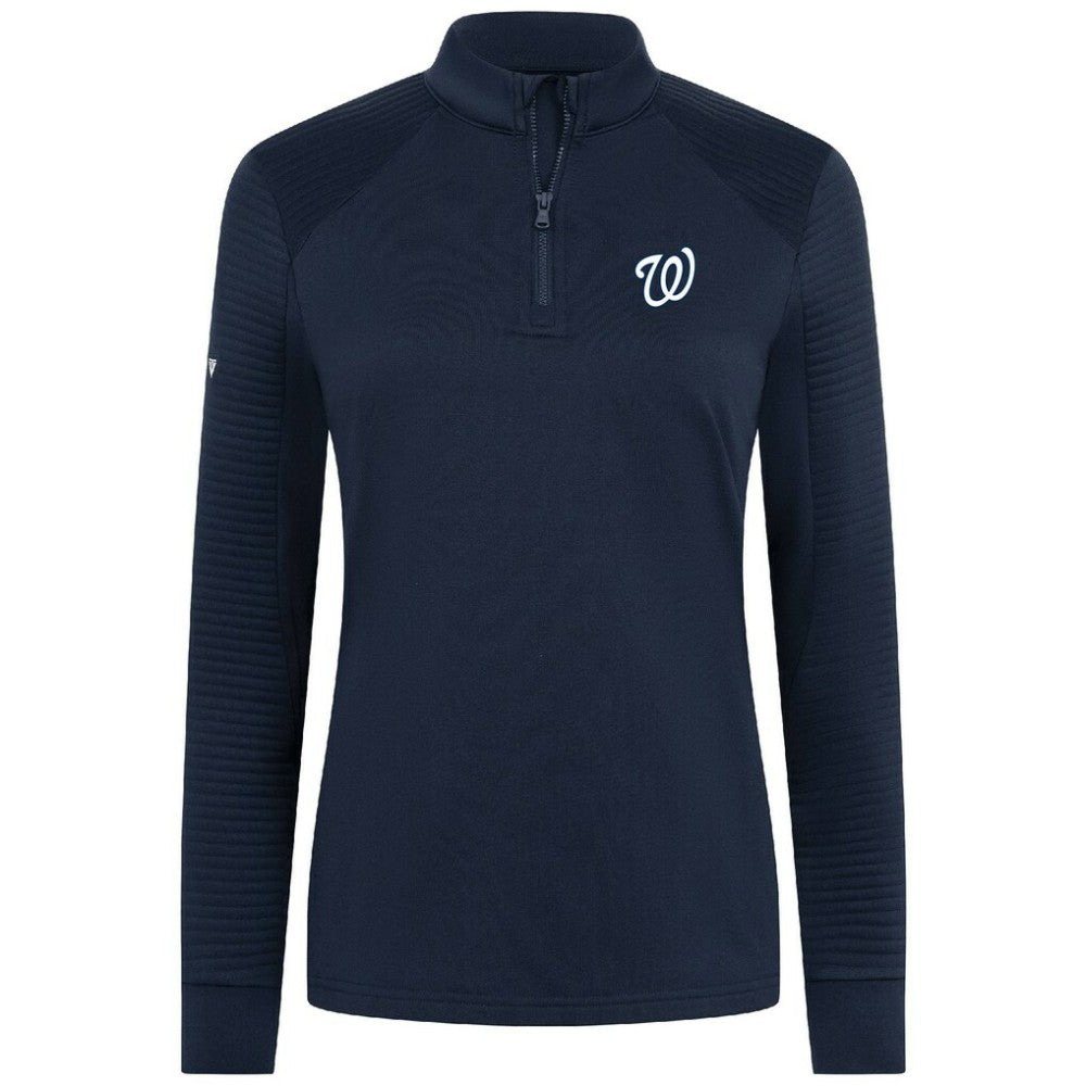 Washington Nationals Levelwear Women's Power Insignia 2.0 Quarter-Zip Pullover Top Discount
