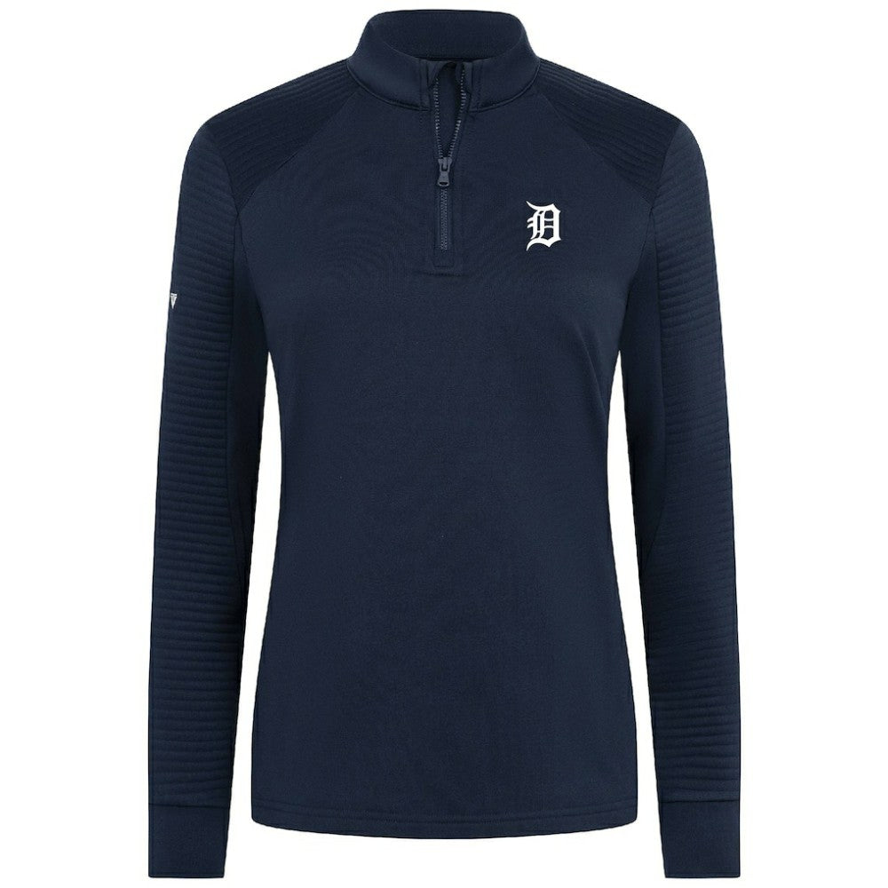 Detroit Tigers Levelwear Women's Power Insignia 2.0 Quarter-Zip Pullover Top Discount