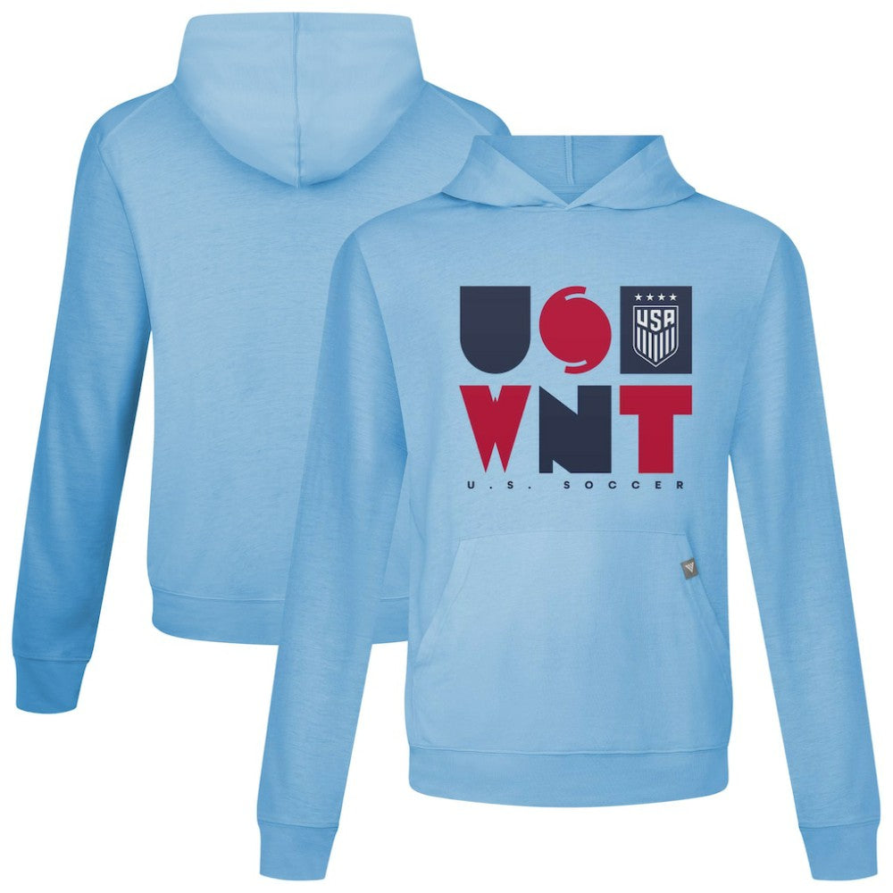 USWNT Levelwear Relay Full On Pullover Hoodie Light Blue