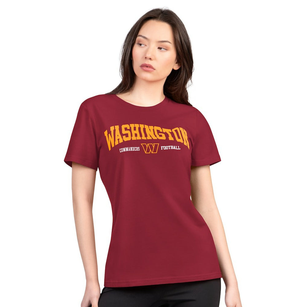 Washington Commanders G-III 4Her by Carl Banks Women's Super-Slim Lightweight Winning Crew T-Shirt - Burgundy - NFL