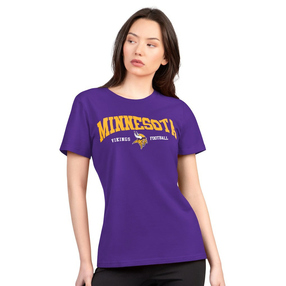 Minnesota Vikings G-III 4Her by Carl Banks Women's Super-Slim Lightweight Winning Crew T-Shirt - Purple - NFL