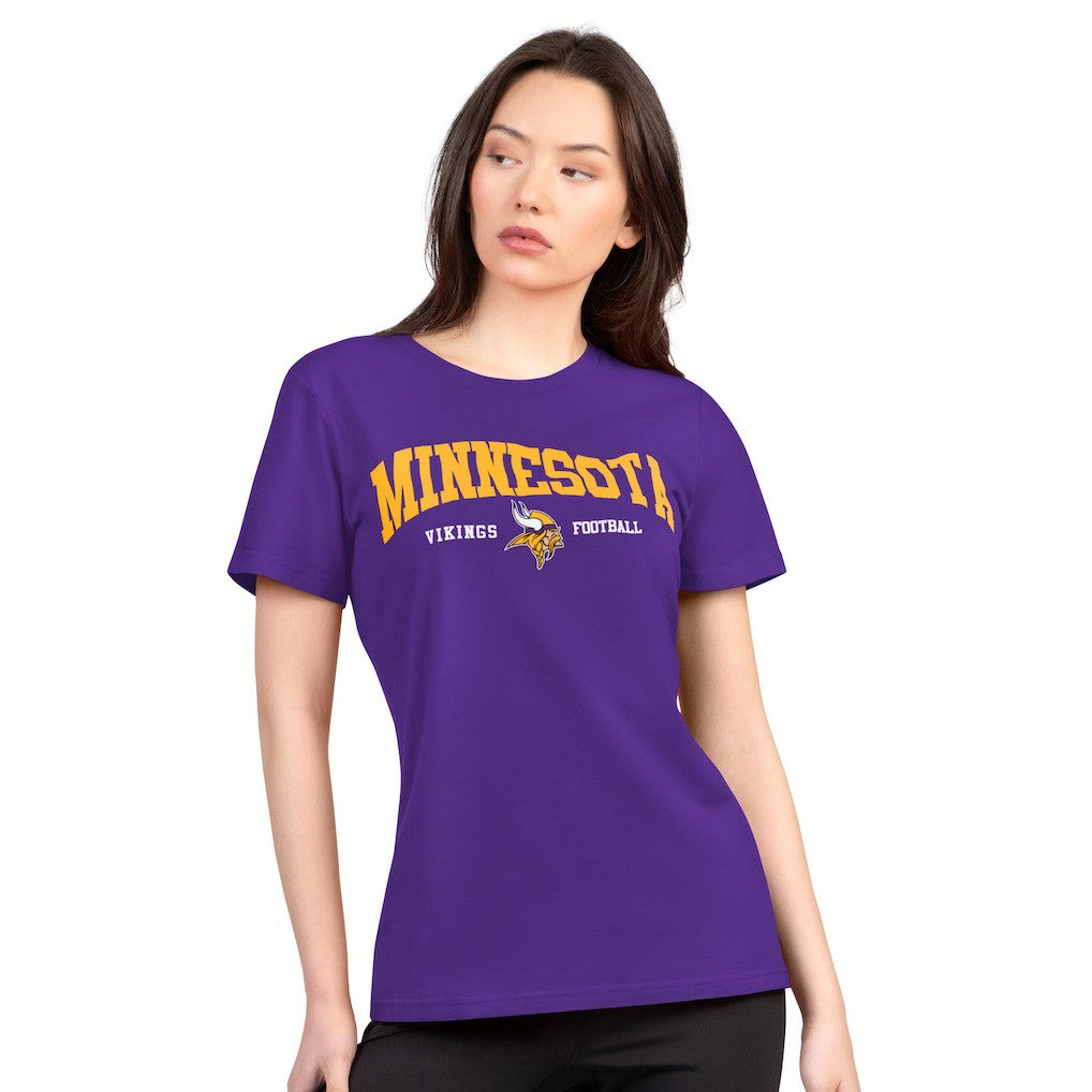 Minnesota Vikings G-III 4Her by Carl Banks Women's Super-Slim Lightweight Winning Crew T-Shirt - Purple - NFL