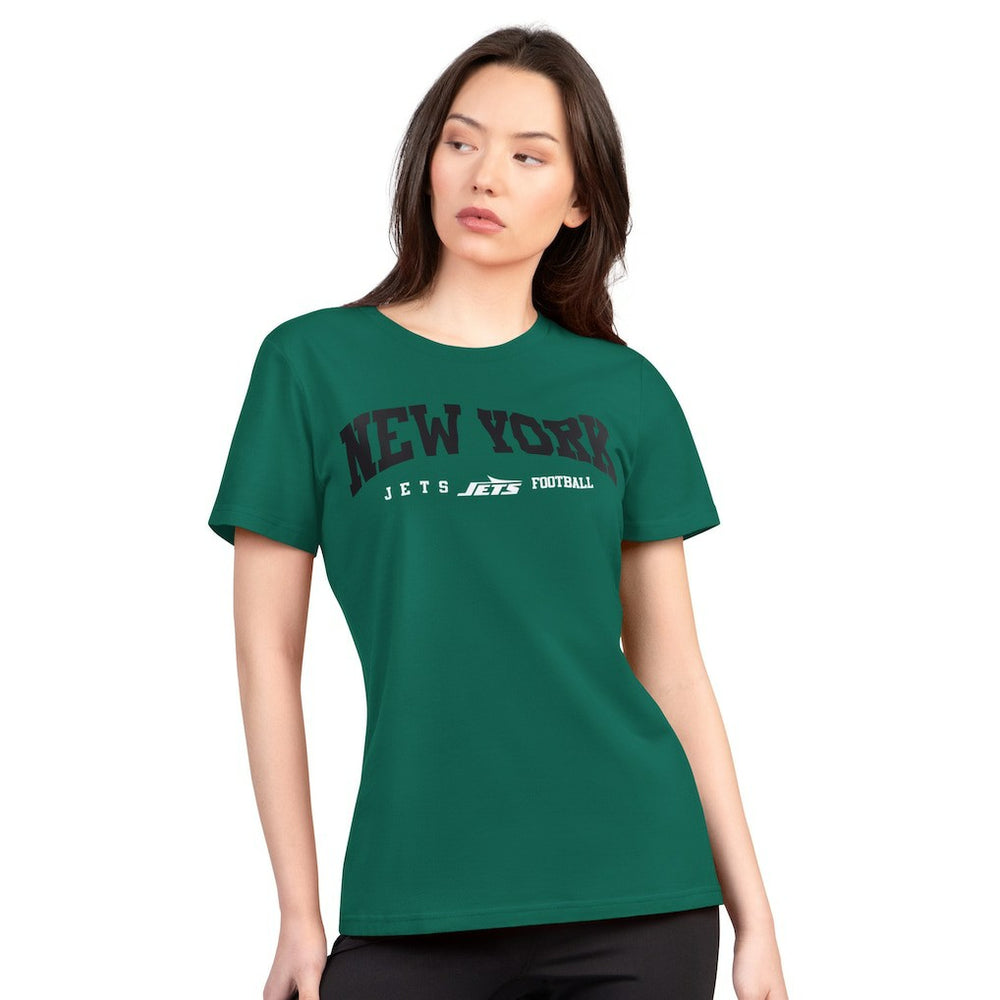 New York Jets G-III 4Her by Carl Banks Women's Super-Slim Lightweight Winning Crew T-Shirt - Green - NFL
