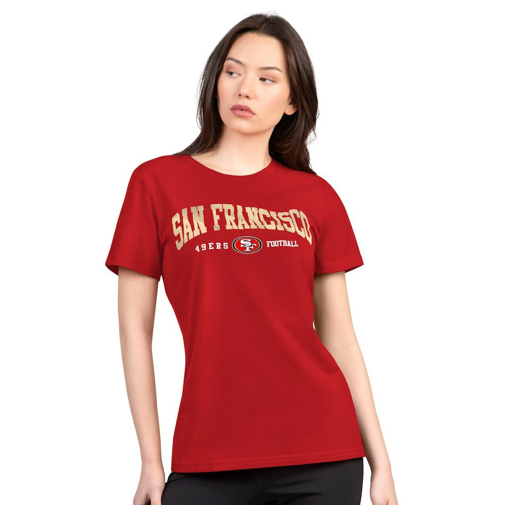 San Francisco 49ers G-III 4Her by Carl Banks Women's Super-Slim Lightweight Winning Crew T-Shirt - Scarlet - NFL