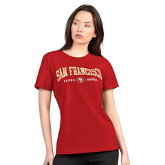 San Francisco 49ers G-III 4Her by Carl Banks Women's Super-Slim Lightweight Winning Crew T-Shirt - Scarlet - NFL