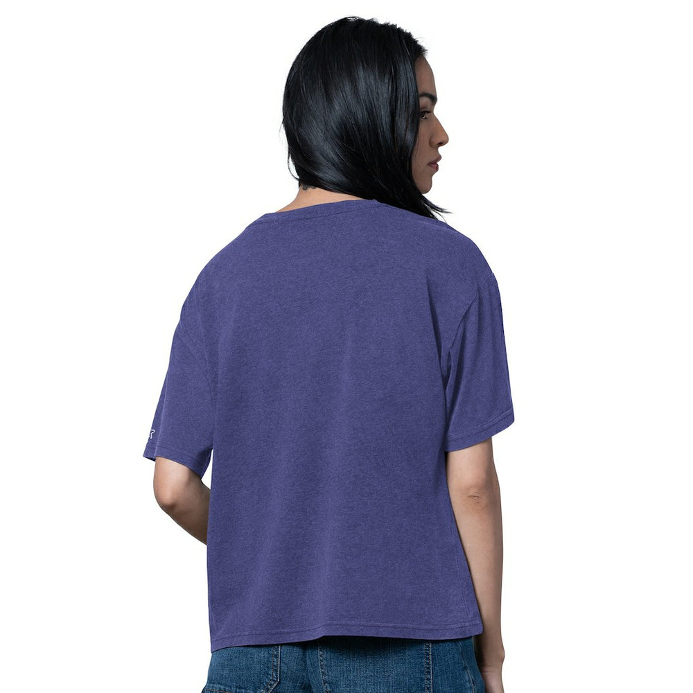 Baltimore Ravens Starter Women's Oversized Hall of Fame T-Shirt - Heather Purple - NFL