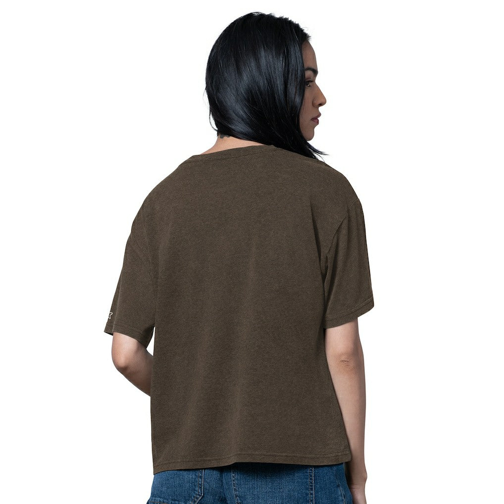 Cleveland Browns Starter Women's Oversized Hall of Fame T-Shirt - Heather Brown - NFL