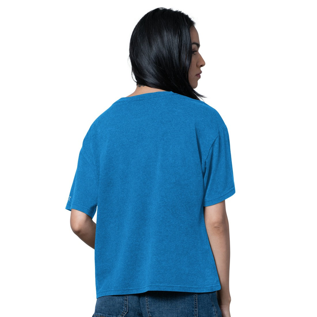 Detroit Lions Starter Women's Oversized Hall of Fame T-Shirt - Heather Blue - NFL
