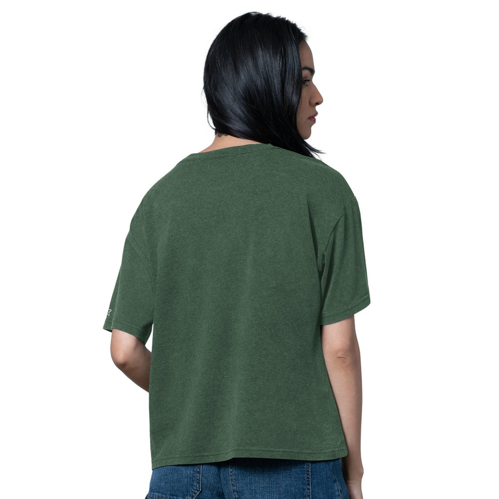 Green Bay Packers Starter Women's Oversized Hall of Fame T-Shirt - Heather Green - NFL