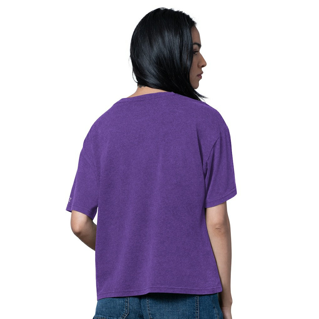 Minnesota Vikings Starter Women's Oversized Hall of Fame T-Shirt - Heather Purple - NFL