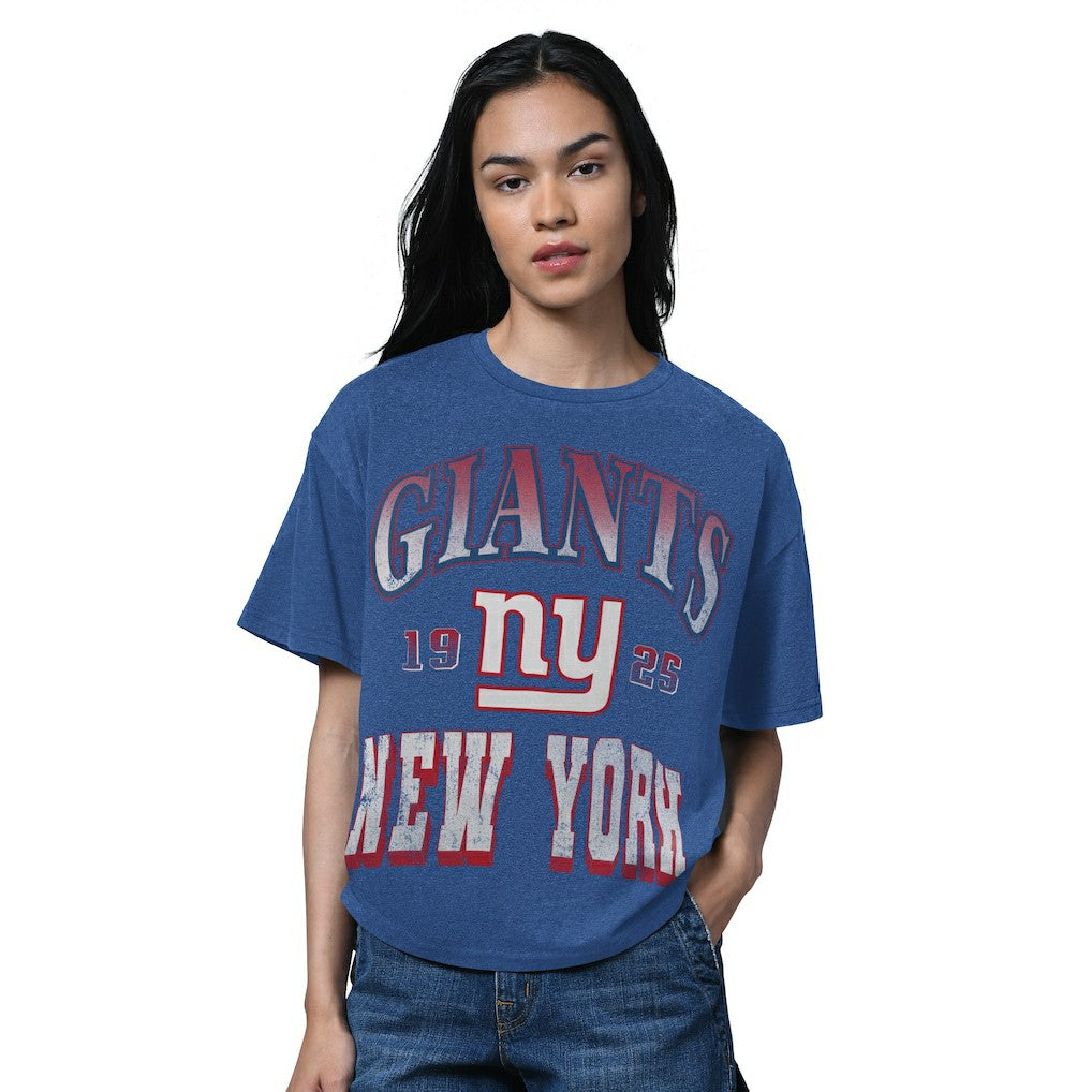 New York Giants Starter Women's Oversized Hall of Fame T-Shirt - Heather Royal - NFL