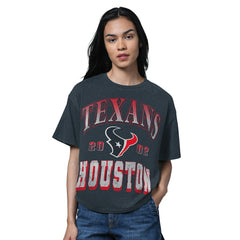 Houston Texans Starter Women's Oversized Hall of Fame T-Shirt - Heather Navy - NFL