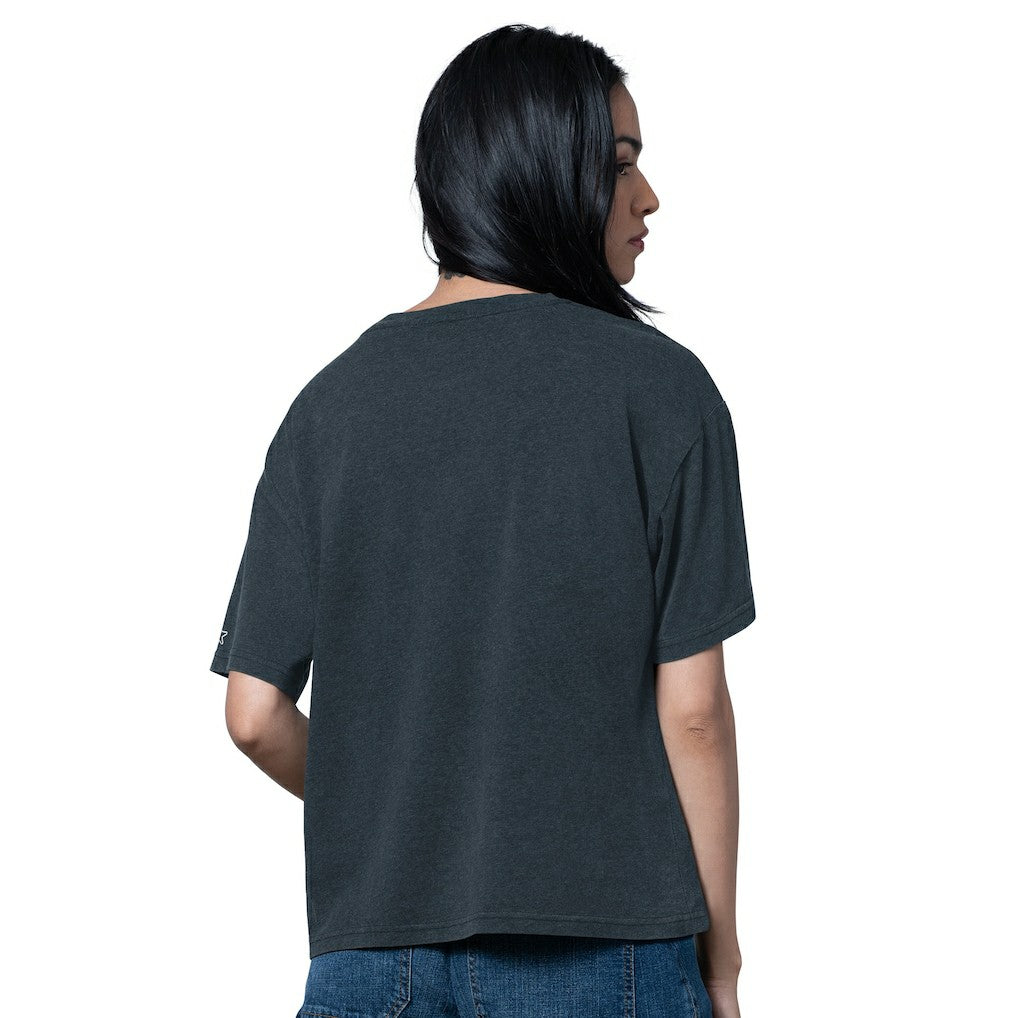 Houston Texans Starter Women's Oversized Hall of Fame T-Shirt - Heather Navy - NFL