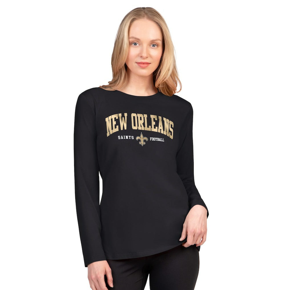 New Orleans Saints G-III 4Her by Carl Banks Women's Best Play Long Sleeve T-Shirt - Black - NFL
