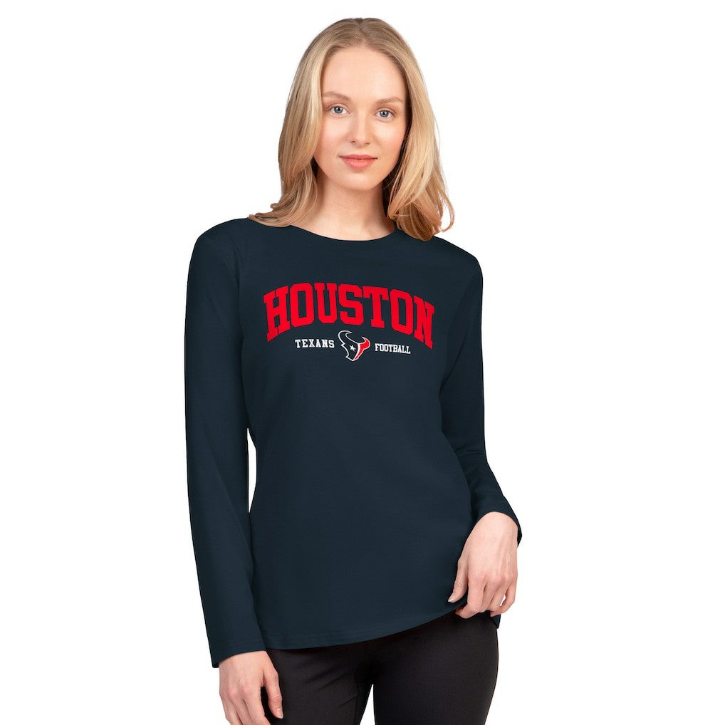 Houston Texans G-III 4Her by Carl Banks Women's Best Play Long Sleeve T-Shirt - Navy - NFL