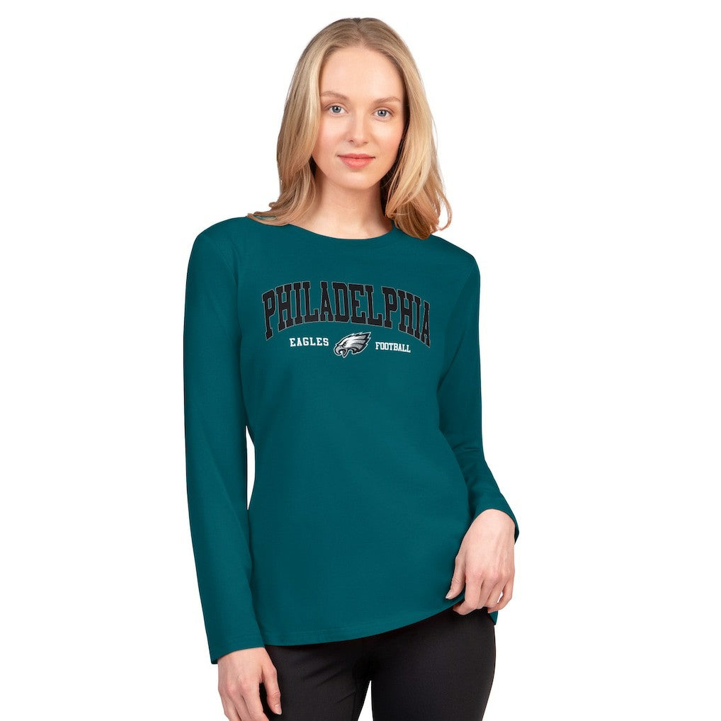 Philadelphia Eagles G-III 4Her by Carl Banks Women's Best Play Long Sleeve T-Shirt - Midnight Green - NFL