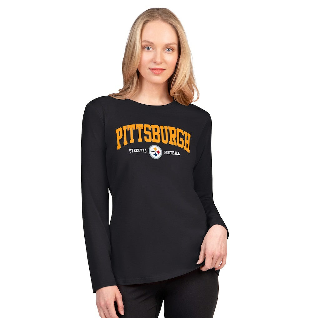 Pittsburgh Steelers G-III 4Her by Carl Banks Women's Best Play Long Sleeve T-Shirt - Black - NFL
