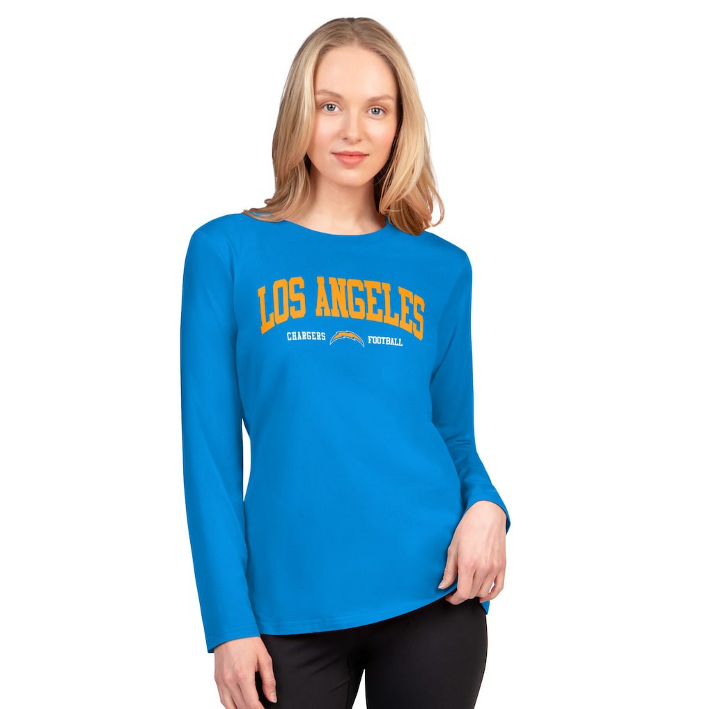 Los Angeles Chargers G-III 4Her by Carl Banks Women's Best Play Long Sleeve T-Shirt - Powder Blue - NFL