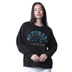 Carolina Panthers G-III 4Her by Carl Banks Women's Oversized Feud Sweatshirt - Black - NFL