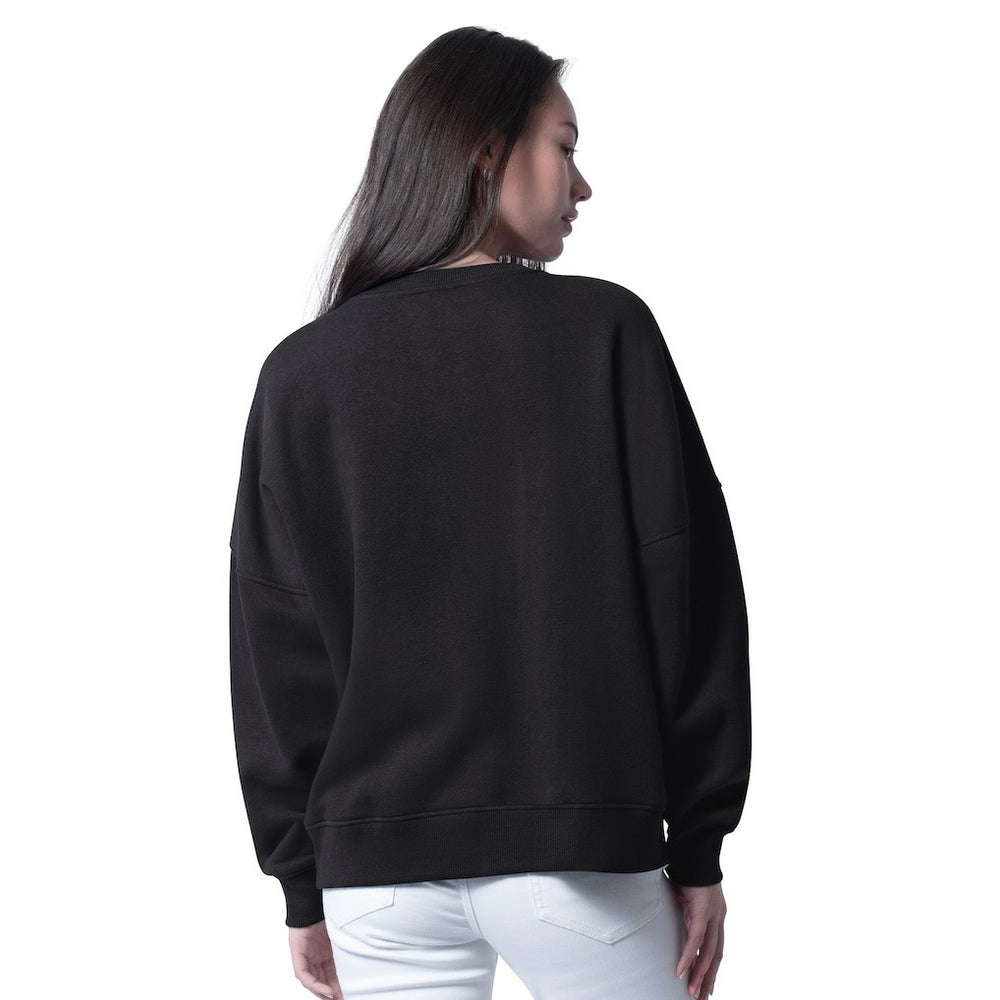 Carolina Panthers G-III 4Her by Carl Banks Women's Oversized Feud Sweatshirt - Black - NFL
