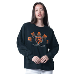 Chicago Bears G-III 4Her by Carl Banks Women's Oversized Feud Sweatshirt - Navy - NFL