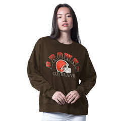 Cleveland Browns G-III 4Her by Carl Banks Women's Oversized Feud Sweatshirt - Brown - NFL