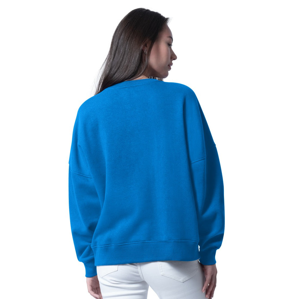 Detroit Lions G-III 4Her by Carl Banks Women's Oversized Feud Sweatshirt - Blue - NFL