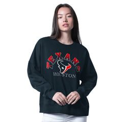 Houston Texans G-III 4Her by Carl Banks Women's Oversized Feud Sweatshirt - Navy - NFL