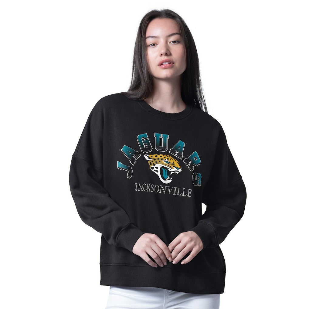 Jacksonville Jaguars G-III 4Her by Carl Banks Women's Oversized Feud Sweatshirt - Black - NFL