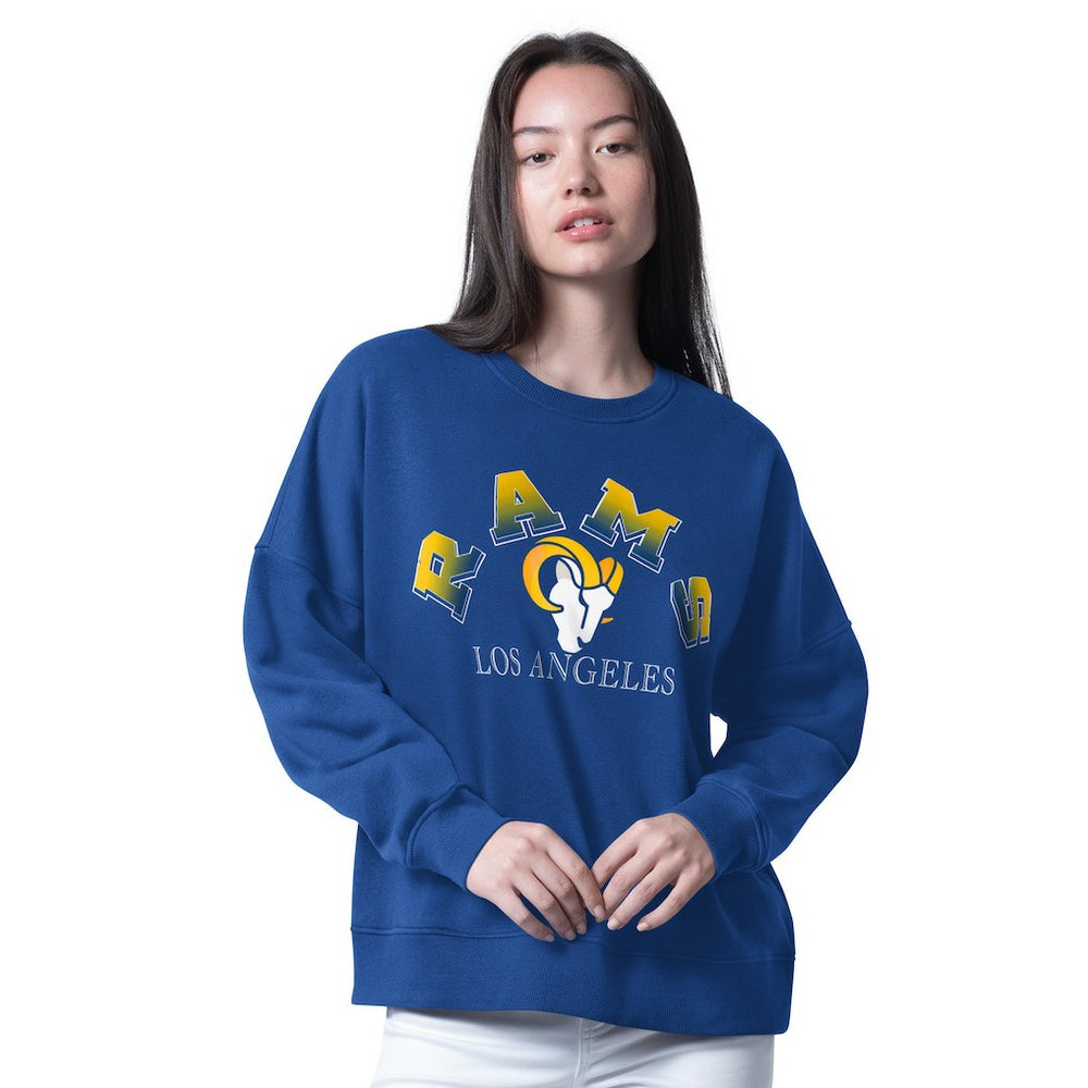 Los Angeles Rams G-III 4Her by Carl Banks Women's Oversized Feud Sweatshirt - Royal - NFL