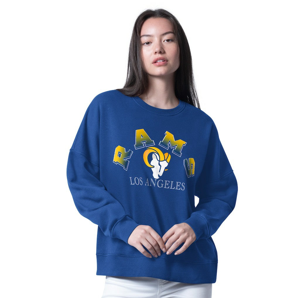 Los Angeles Rams G-III 4Her by Carl Banks Women's Oversized Feud Sweatshirt - Royal - NFL