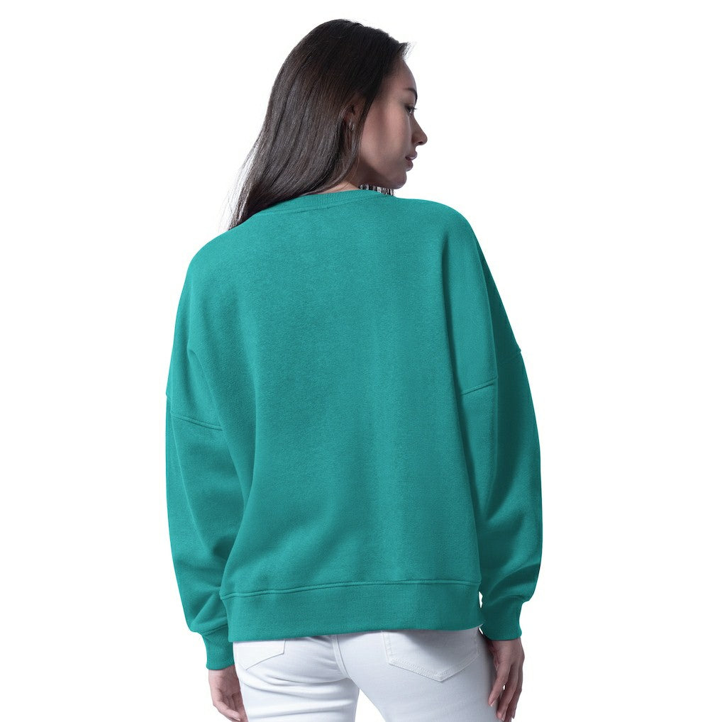 Miami Dolphins G-III 4Her by Carl Banks Women's Oversized Feud Sweatshirt - Aqua - NFL