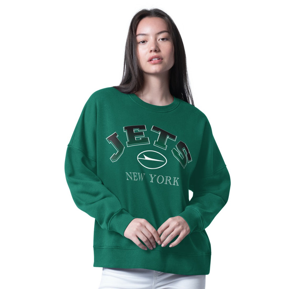 New York Jets G-III 4Her by Carl Banks Women's Oversized Feud Sweatshirt - Green - NFL