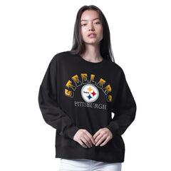 Pittsburgh Steelers G-III 4Her by Carl Banks Women's Oversized Feud Sweatshirt - Black - NFL