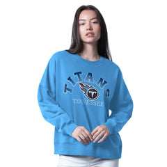 Tennessee Titans G-III 4Her by Carl Banks Women's Oversized Feud Sweatshirt - Light Blue - NFL