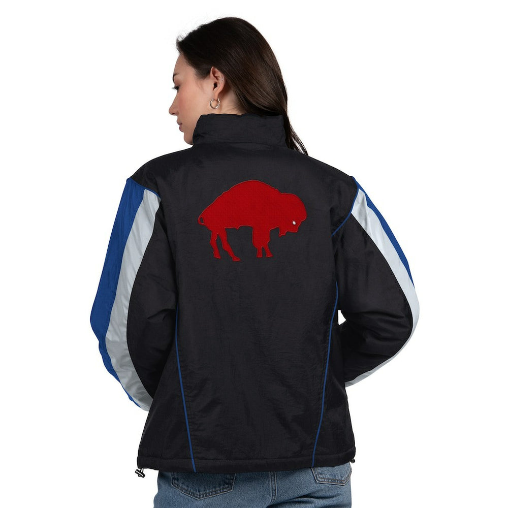 Buffalo Bills Starter Women's Thursday Night Gridiron Half-Zip Jacket - Black/Royal - NFL