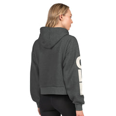 Cleveland Browns Starter Women's Star Player Cropped Fleece Pullover Hoodie - Heather Charcoal - NFL