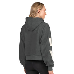 Las Vegas Raiders Starter Women's Star Player Cropped Fleece Pullover Hoodie - Heather Charcoal - NFL