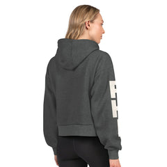 Philadelphia Eagles Starter Women's Star Player Cropped Fleece Pullover Hoodie - Heather Charcoal - NFL