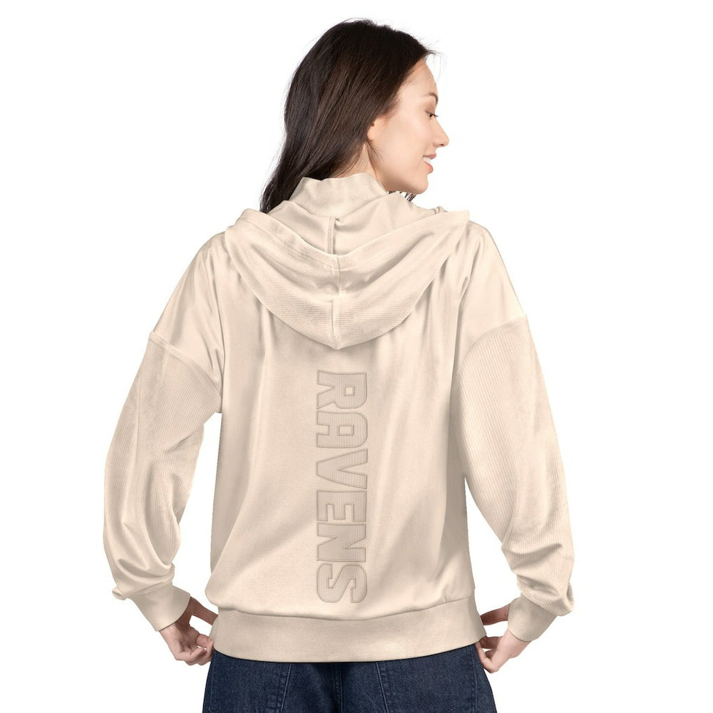 Baltimore Ravens G-III 4Her by Carl Banks Women's Rookie Full-Zip Hoodie - Tan - NFL