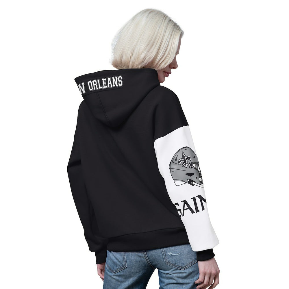 New Orleans Saints Starter Women's 4th Down Full-Zip Hoodie - Black - NFL