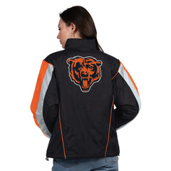 Chicago Bears Starter Women's Thursday Night Gridiron Half-Zip Jacket - Black/Orange - NFL