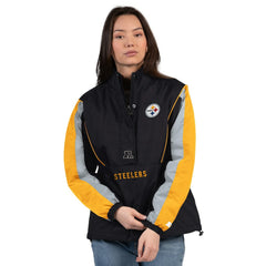 Pittsburgh Steelers Starter Women's Thursday Night Gridiron Half-Zip Jacket - Black/Gold - NFL