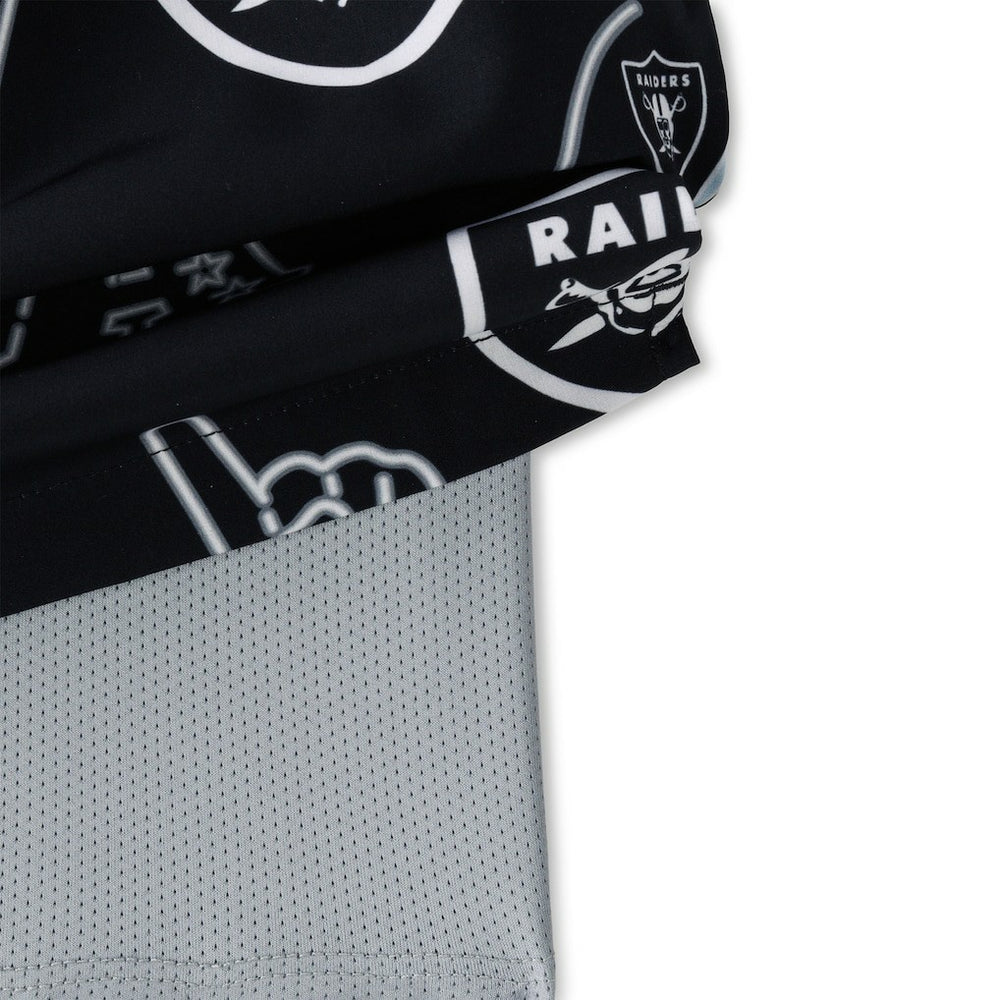 Las Vegas Raiders Chubbies The Neon 5.5" Classic Lined Swim Trunks - Black - NFL