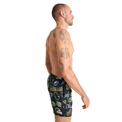Green Bay Packers Chubbies The Neon 5.5" Classic Lined Swim Trunks - Black - NFL