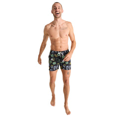Green Bay Packers Chubbies The Neon 5.5" Classic Lined Swim Trunks - Black - NFL